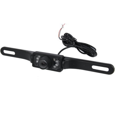 6 LED IR Infrared Waterproof Night Vision Wireless License Plate Frame Astern Backsight Rear View Camera , Support Installed in Car DVD Navigator or Car Monitor , Wide Viewing Angle: 140 degree (WD001)(Black) - In Car by buy2fix | Online Shopping UK | buy2fix