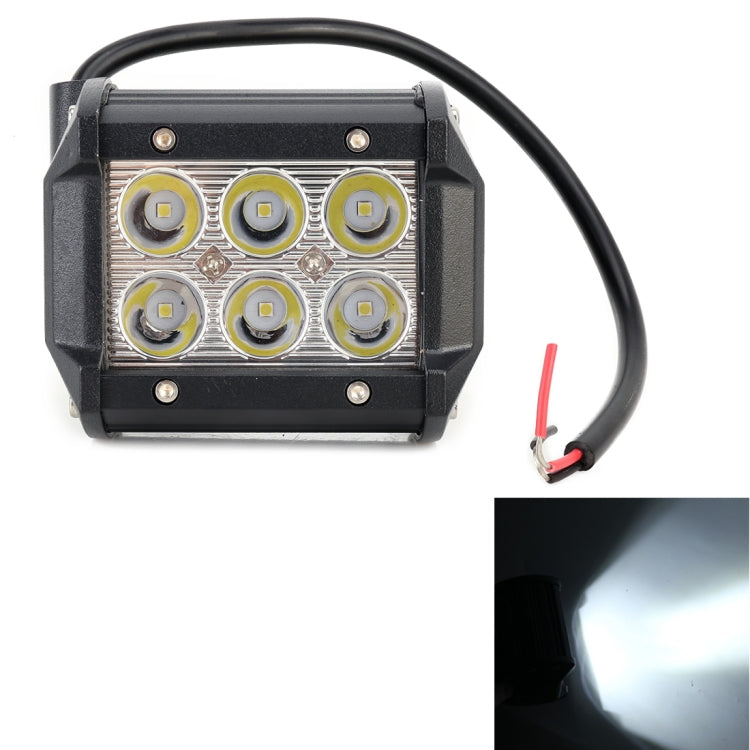18W CREE 6 LED White Light Condenser Engineering Lamp / Waterproof IP67 SUVs Light, DC 10-30V(Black) - In Car by buy2fix | Online Shopping UK | buy2fix