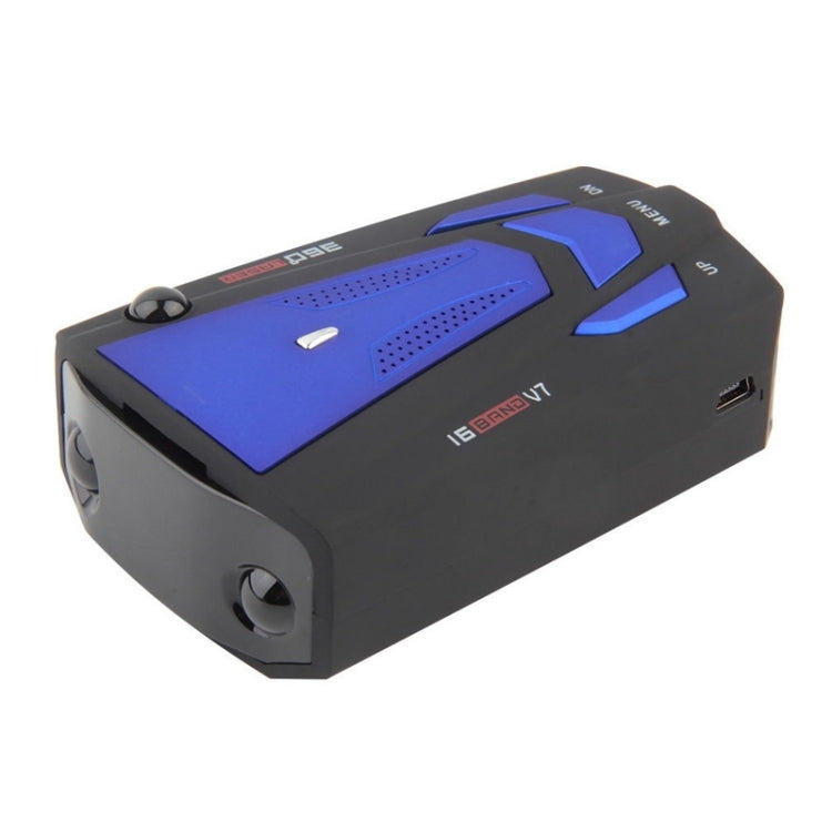 V7 Car Anti-Police Radar Detector 360 Protection Defense Laser Detection, Built-in Russian & English Voice Broadcast(Dark Blue) - Radar Detectors by buy2fix | Online Shopping UK | buy2fix