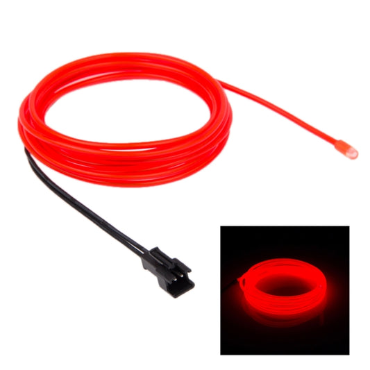 EL Cold Red Light Waterproof Round Flexible Car Strip Light with Driver for Car Decoration, Length: 2m(Red) - Atmosphere lights by buy2fix | Online Shopping UK | buy2fix