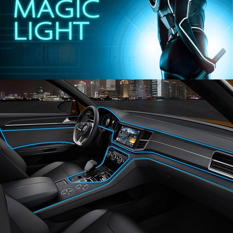 EL Cold Blue Light Waterproof Flat Flexible Car Strip Light with Driver for Car Decoration, Length: 5m(Blue) - Atmosphere lights by buy2fix | Online Shopping UK | buy2fix