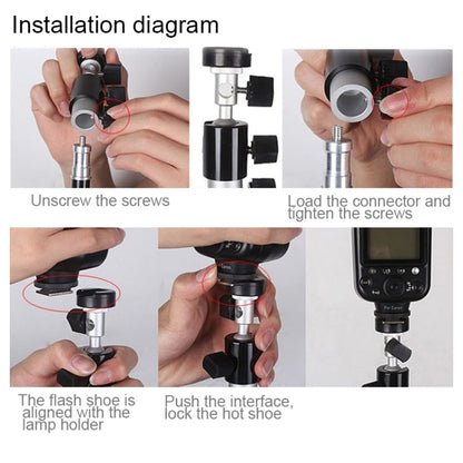 D Type Flash Light Stand Bracket(Black) - Camera Accessories by buy2fix | Online Shopping UK | buy2fix