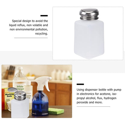 200ml Push Down Alcohol and Liquid Container Bottle(White) - Others by buy2fix | Online Shopping UK | buy2fix