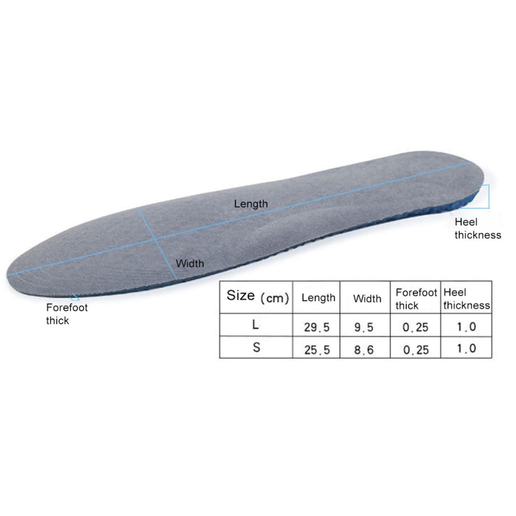 1 Pair Honeycomb Damping Flannel Soft Sport Shoes Insoles, Full Pads, Size: S / 35-40yards(Blue) - Outdoor & Sports by buy2fix | Online Shopping UK | buy2fix