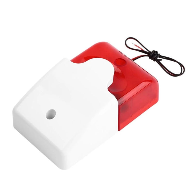 Mini Wired Red Strobe Siren for Burglar Security Alarm(White) - Security by buy2fix | Online Shopping UK | buy2fix