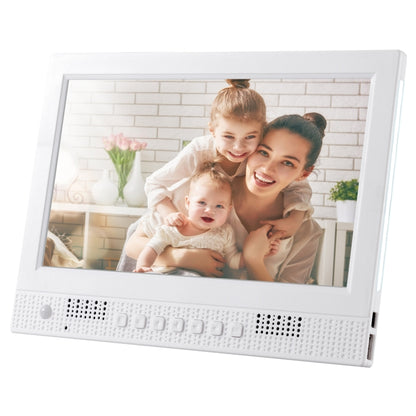 10.1 inch LED Display Multi-media Music & Movie Player Digital Photo Frame with Remote Control, Allwinner E200s Program, Support USB-Disk / SD Card, Body Sensor, Built in Stereo Speaker(White) - Consumer Electronics by buy2fix | Online Shopping UK | buy2fix