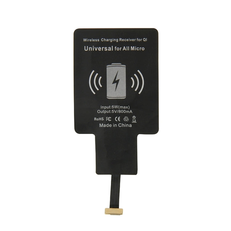 Wireless Charging Receiver For QI, Universal for All Micro(Black) - Wireless Charger Receiver by buy2fix | Online Shopping UK | buy2fix