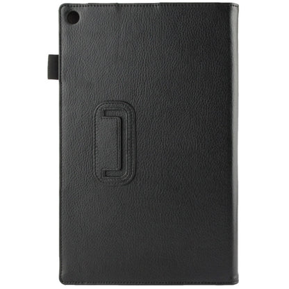 Litchi Texture Leather Case with Holder for Sony Xperia Tablet Z2 10.1(Black) - Mobile Accessories by buy2fix | Online Shopping UK | buy2fix