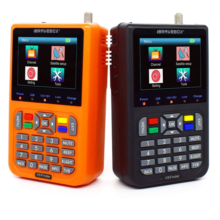 iBRAVEBOX V9 Finder Digital Satellite Signal Finder Meter, US Plug(Orange) - Consumer Electronics by buy2fix | Online Shopping UK | buy2fix