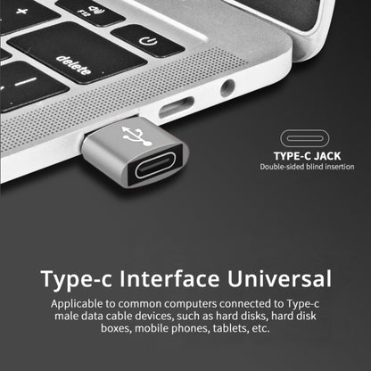 USB-C / Type-C Female to USB 3.0 Male Aluminum Alloy Adapter, Support Charging & Transmission Data(Silver) - Type-C Adapter by buy2fix | Online Shopping UK | buy2fix