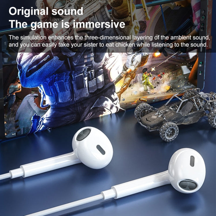 WK YA09 SHQ Series 3.5mm Music Semi-in-ear Wired Earphone (White) - In Ear Wired Earphone by WK | Online Shopping UK | buy2fix