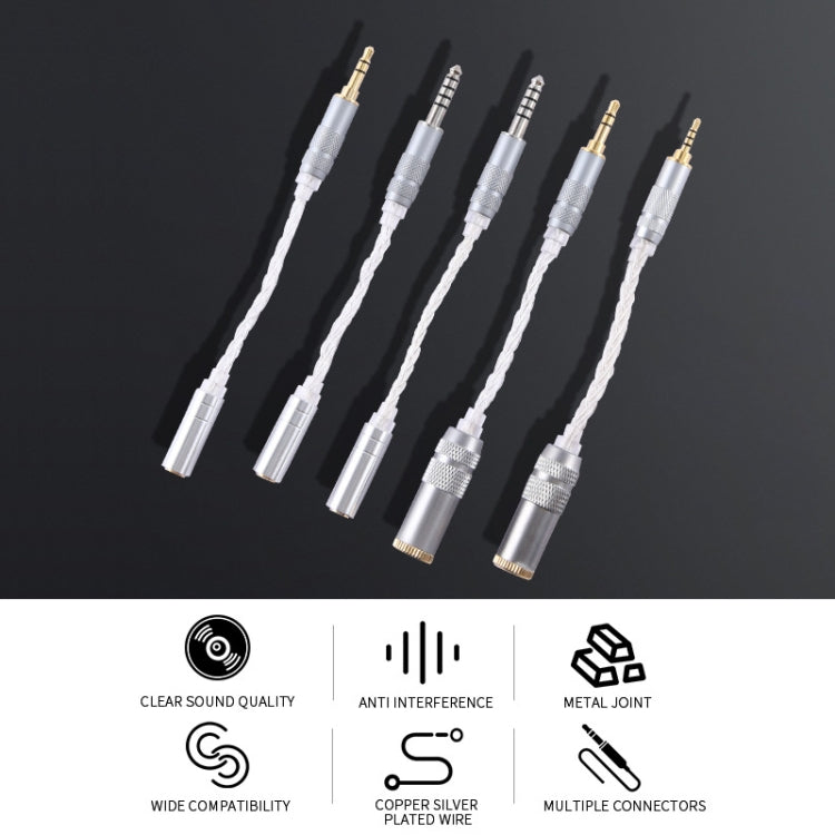 ZS0021 2.5mm Male to 4.4mm Female Balance Adapter Cable (Silver) - Headset Accessories by buy2fix | Online Shopping UK | buy2fix