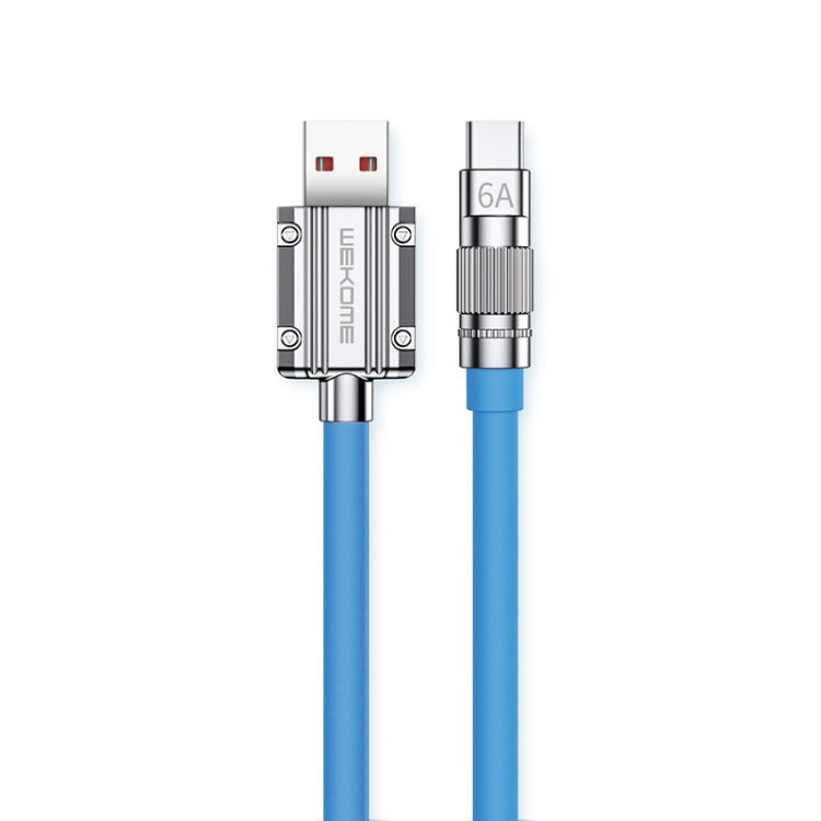 WK WDC-186 Qjie Series 6A USB to USB-C/Type-C Ultra-Fast Charge Data Cable, Length: 1m (Blue) -  by WK | Online Shopping UK | buy2fix