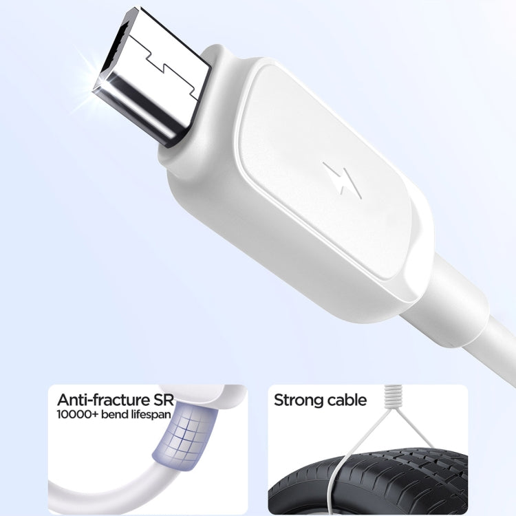 JOYROOM S-AM018A14 Multi-Color Series 2.4A USB to Micro USB Fast Charging Data Cable, Length:2m(White) -  by JOYROOM | Online Shopping UK | buy2fix