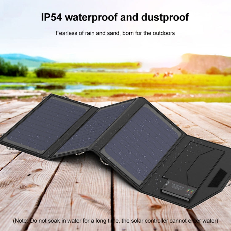 ALLPOWERS Solar Battery Charger Portable 5V 15W Dual USB+ Type-C Portable Solar Panel Charger Outdoors Foldable Solar Panel - Charger by buy2fix | Online Shopping UK | buy2fix