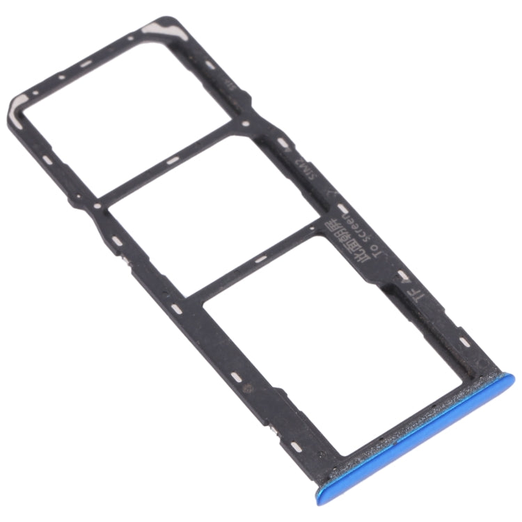 For OPPO Realme 5 SIM Card Tray + SIM Card Tray + Micro SD Card Tray (Blue) - Card Socket by buy2fix | Online Shopping UK | buy2fix