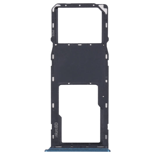 For Samsung Galaxy A03s SM-A037U Original SIM Card Tray + Micro SD card tray (Blue) - Card Socket by buy2fix | Online Shopping UK | buy2fix