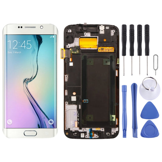 Original LCD Screen and Digitizer Full Assembly with Frame For Samsung Galaxy S6 Edge SM-G925F (White) - LCD Screen by buy2fix | Online Shopping UK | buy2fix
