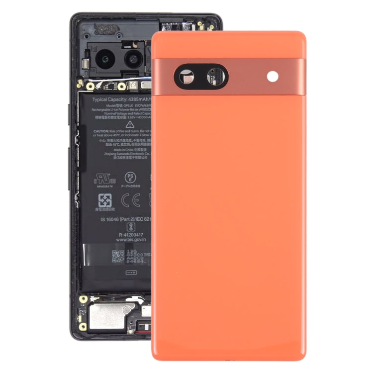 For Google Pixel 7A Original Battery Back Cover with Camera Lens Cover(Orange) - Back Cover by buy2fix | Online Shopping UK | buy2fix