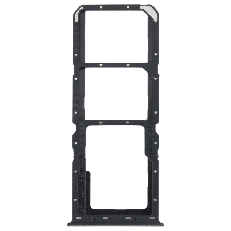 For OPPO A52 4G SIM Card Tray + SIM Card Tray + Micro SD Card Tray (Black) - Card Socket by buy2fix | Online Shopping UK | buy2fix