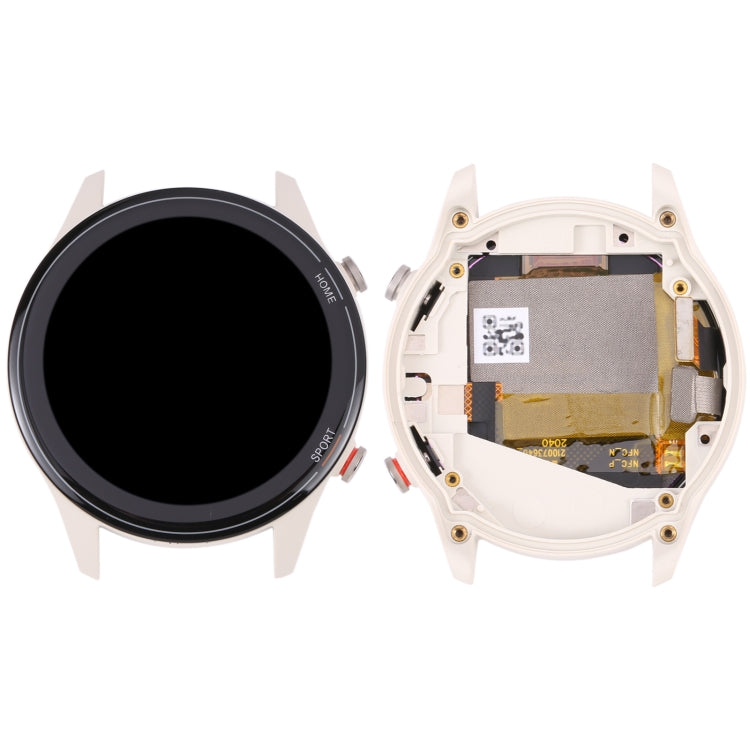 Original LCD Screen For Xiaomi Mi Watch / Watch Color Sport / Watch Revolve Active Digitizer Full Assembly with Frame (White) - Repair & Spare Parts by buy2fix | Online Shopping UK | buy2fix