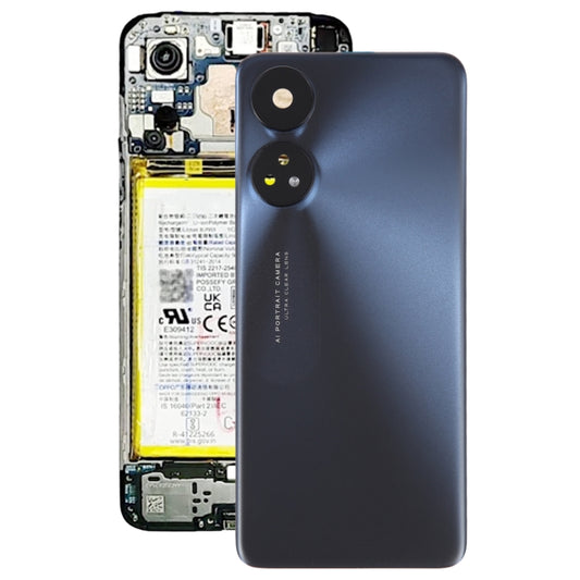 For OPPO Reno8 T 4G Original Battery Back Cover with Camera Lens Cover(Black) - Back Cover by buy2fix | Online Shopping UK | buy2fix