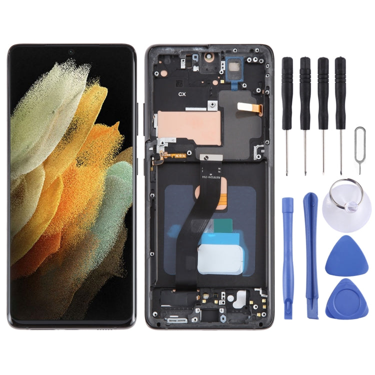 OLED LCD Screen For Samsung Galaxy S21 Ultra 5G SM-G998B Digitizer Full Assembly with Frame, Display Size: 6.78 inch(Black) - Galaxy S Series Parts by buy2fix | Online Shopping UK | buy2fix