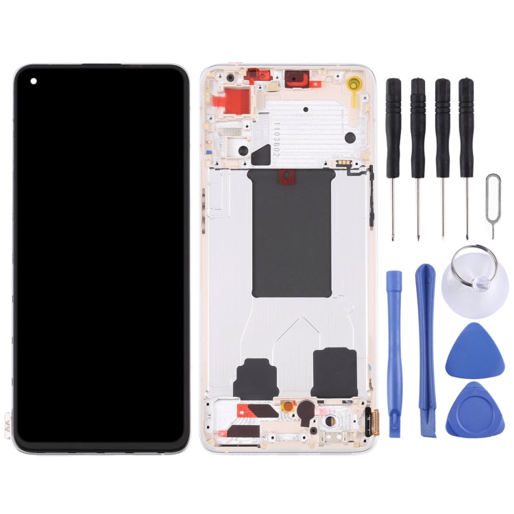 Original LCD Screen For OPPO Reno7 Pro 5G Digitizer Full Assembly with Frame (Gold) - LCD Screen by buy2fix | Online Shopping UK | buy2fix