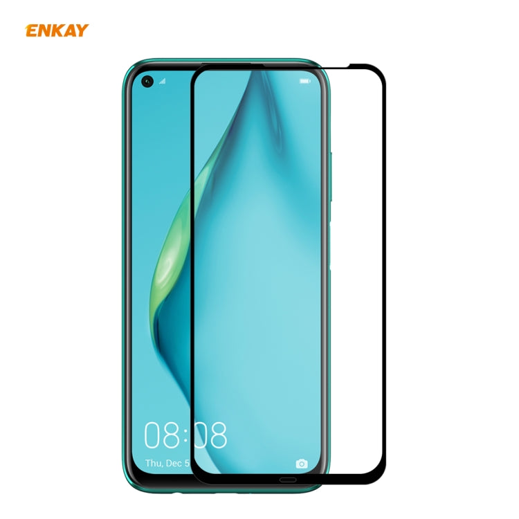 For Huawei P40 Lite ENKAY Hat-Prince Full Glue 0.26mm 9H 2.5D Tempered Glass Full Coverage Film - Mobile Accessories by ENKAY | Online Shopping UK | buy2fix