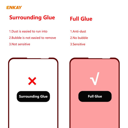 For Huawei P40 Lite ENKAY Hat-Prince Full Glue 0.26mm 9H 2.5D Tempered Glass Full Coverage Film - Mobile Accessories by ENKAY | Online Shopping UK | buy2fix