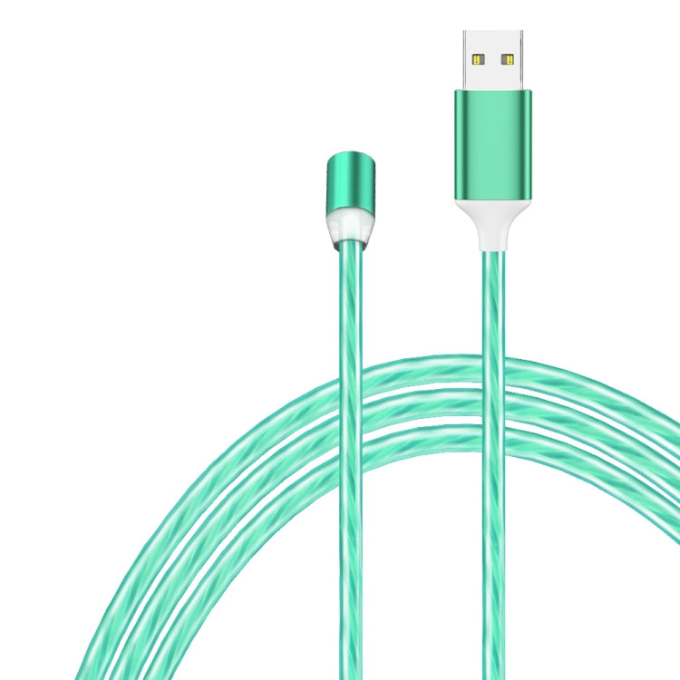 USB to Type-C / USB-C Magnetic Suction Colorful Streamer Mobile Phone Charging  Cable, Length: 1m(Green Light) - Mobile Accessories by buy2fix | Online Shopping UK | buy2fix