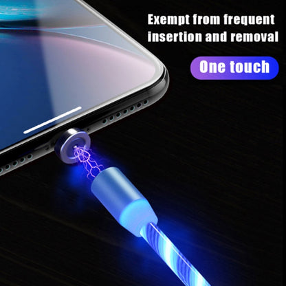 USB to Type-C / USB-C Magnetic Suction Colorful Streamer Mobile Phone Charging  Cable, Length: 1m(Blue Light) - Mobile Accessories by buy2fix | Online Shopping UK | buy2fix