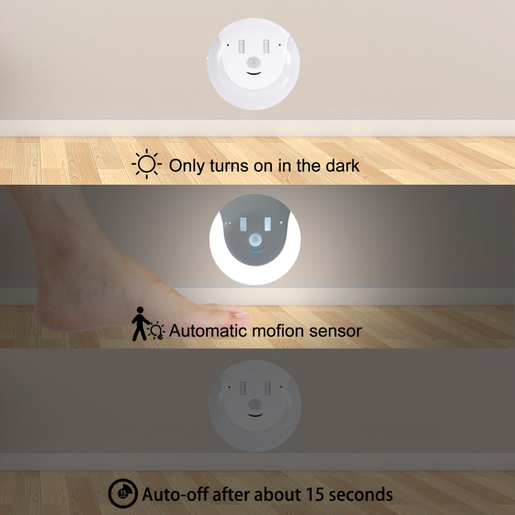 USB Charging Light & Human Body Sensing Control Smile Magnetic Night Light(Warm white light) - LED Light by buy2fix | Online Shopping UK | buy2fix