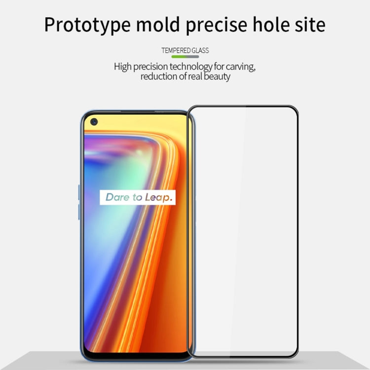 For OPPO Realme 7 PINWUYO 9H 3D Curved Full Screen Explosion-proof Tempered Glass Film(Black) - Realme Tempered Glass by PINWUYO | Online Shopping UK | buy2fix