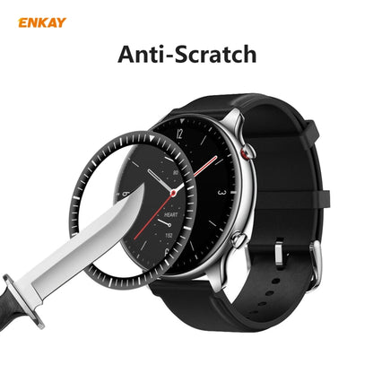 2 PCS For Amazfit GTR 2 ENKAY Hat-Prince 3D Full Screen Soft PC Edge + PMMA HD Screen Protector Film - Screen Protector by ENKAY | Online Shopping UK | buy2fix