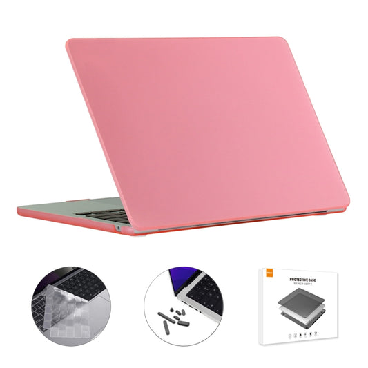 For MacBook Air 13.6 2022/2024 A2681 M2 / A3113 M3 US Version ENKAY 3 in 1 Matte Laptop Case with TPU Keyboard Film / Anti-dust Plugs (Pink) - MacBook Air Cases by ENKAY | Online Shopping UK | buy2fix