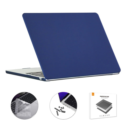 For MacBook Air 13.6 2022/2024 A2681 M2 / A3113 M3 US Version ENKAY 3 in 1 Matte Laptop Case with TPU Keyboard Film / Anti-dust Plugs (Peony Blue) - MacBook Air Cases by ENKAY | Online Shopping UK | buy2fix