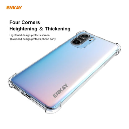 For Redmi K40 / K40 Pro / K40 Pro+ Hat-Prince ENKAY Clear TPU Shockproof Case Soft Anti-slip Cover + 0.26mm 9H 2.5D Full Glue Full Coverage Tempered Glass Protector Film - Xiaomi Cases by ENKAY | Online Shopping UK | buy2fix