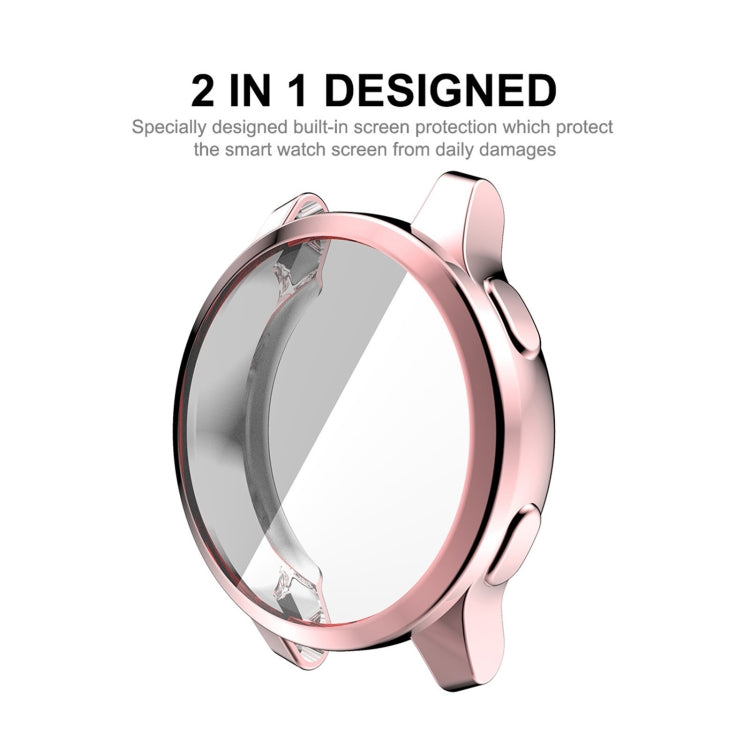 For Garmin Venu 2S 40mm / Vivoactive 4S 40mm ENKAY Hat-Prince Full Coverage Electroplate TPU Soft Case(Pink) - Smart Wear by ENKAY | Online Shopping UK | buy2fix