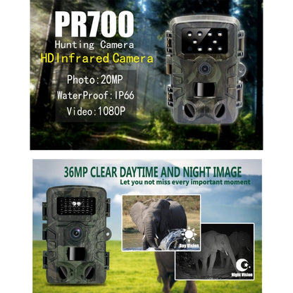 PR700 1080P Wildlife Hunting Camera Motion Activated Night Vision Camcorder for Outdoor Tracking Scan Trigger - Hunting Cameras by buy2fix | Online Shopping UK | buy2fix