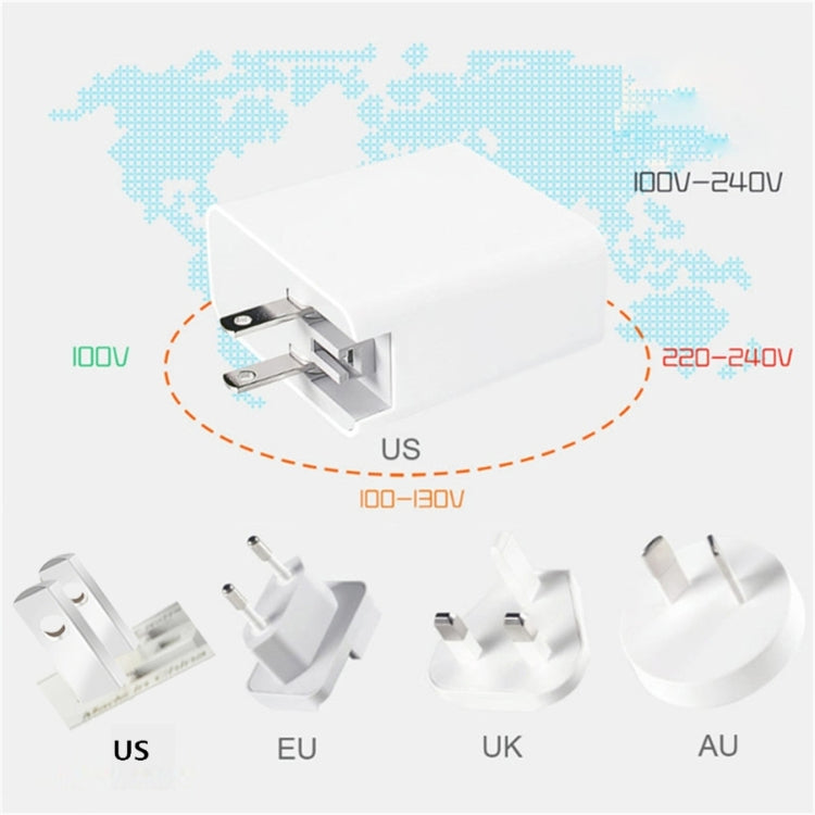 A6 65W QC 3.0 USB + PD Type-C Dual Fast Charging Laptop Adapter for MacBook Series, US Plug + EU Plug + UK Plug - Cable & Adapter by buy2fix | Online Shopping UK | buy2fix