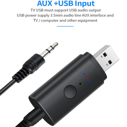 TX35 Bluetooth 5.2 Transmitter One Drag Two USB / AUX Dual Output - Apple Accessories by buy2fix | Online Shopping UK | buy2fix
