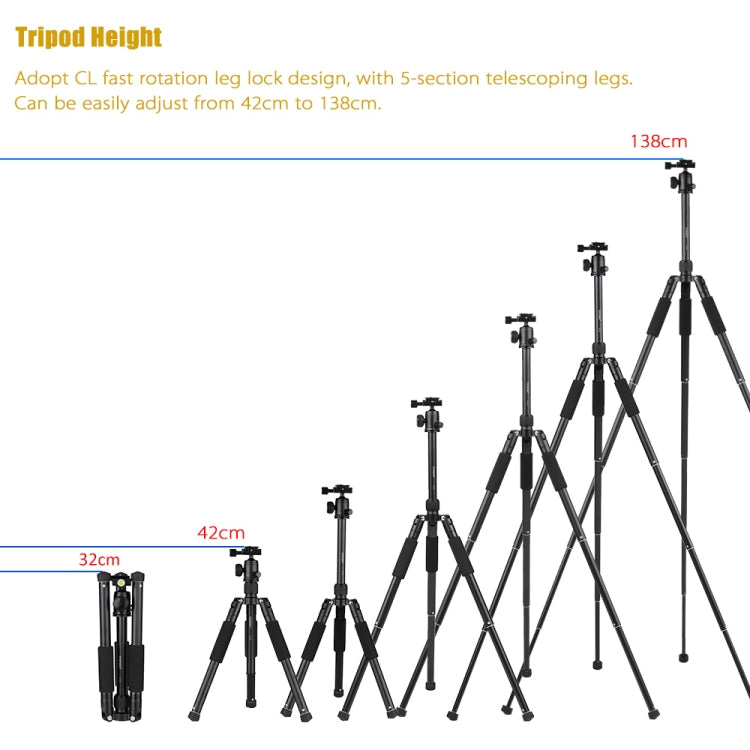 YUNTENG VCT-190 Aluminum Tripod Mount Monopod with Ball Head - Camera Accessories by buy2fix | Online Shopping UK | buy2fix