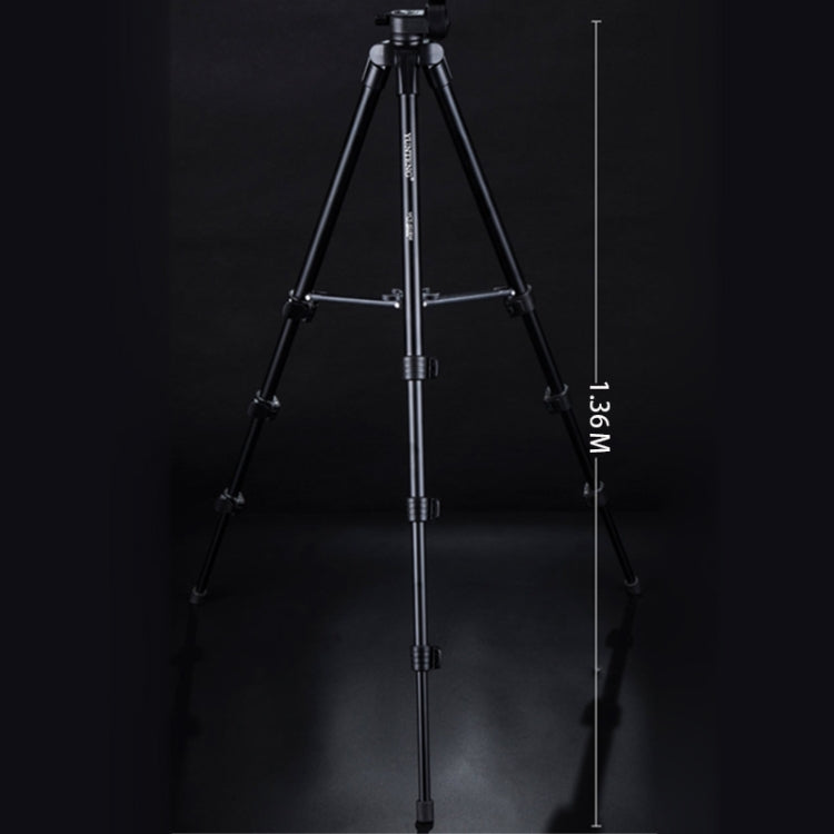 YUNTENG VCT-521 Aluminum Alloy Tripod Mount with Three-Dimensional Tripod Head - Camera Accessories by buy2fix | Online Shopping UK | buy2fix