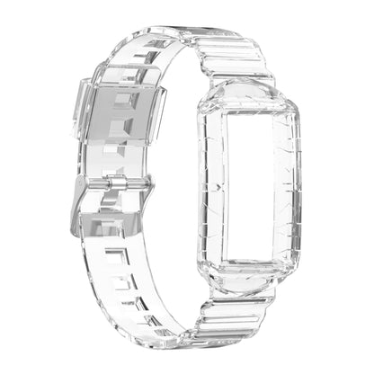 For Fitbit Charge 4 SE Silicone One Body Armor Watch Band(Transparent) - Watch Bands by buy2fix | Online Shopping UK | buy2fix