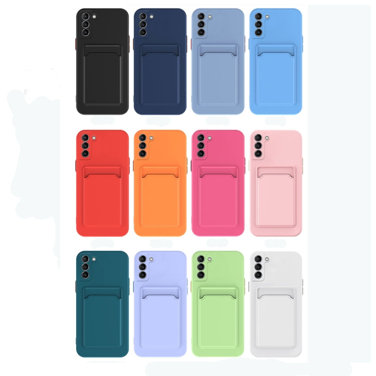 For Samsung Galaxy S21 FE 5G Skin Feel Card Contrast Color Button TPU Phone Case(White) - Samsung Accessories by buy2fix | Online Shopping UK | buy2fix