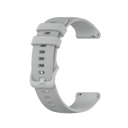 For Xiaomi Watch S1 22mm Checkered Silicone Watch Band(Grey) - Smart Wear by buy2fix | Online Shopping UK | buy2fix