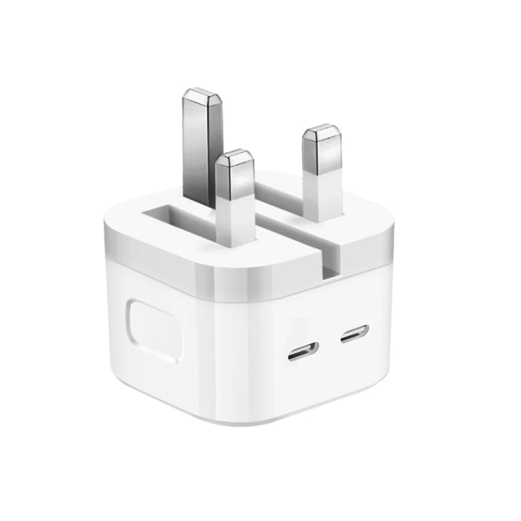 PD 35W Dual USB-C / Type-C Ports Charger for iPhone / iPad Series, UK Plug - USB Charger by buy2fix | Online Shopping UK | buy2fix