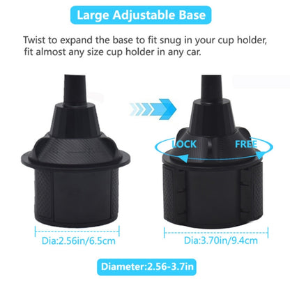 X033 360 Degree Car Phone Mount Adjustable Gooseneck Cup Holder - In Car by buy2fix | Online Shopping UK | buy2fix