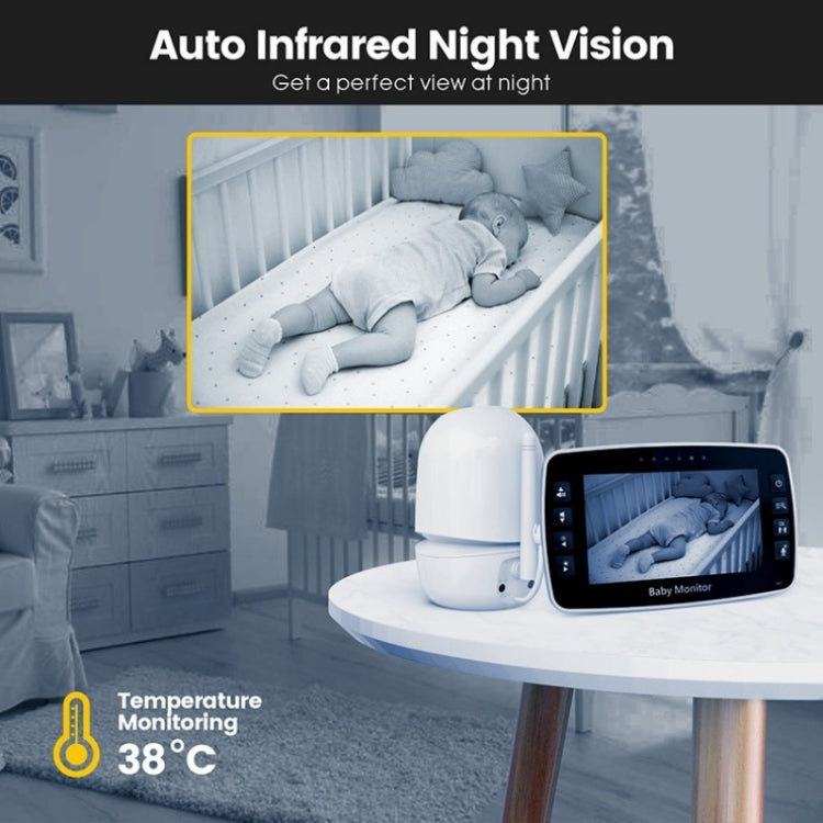 SM43A 4.3inch Color Display Night Vision Smart Zoom Baby Monitor Camera(US Plug) - Security by buy2fix | Online Shopping UK | buy2fix
